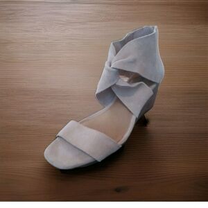 Lucky Brand Jamain Tan Suede Strappy Wedges Open Toe Sandals Shoe Size 7 M